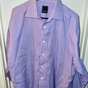 David Donahue long sleeve Size 17 1/2. 34 35 regular fit. Lilac lavender color.